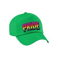 Gay Pride pet voor volwassenen - groen - pride - regenboog - LHBTI - unisex - thumbnail