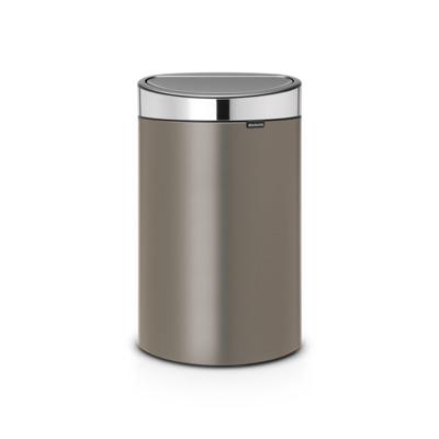 Brabantia Touch Bin Afvalemmer - 40 liter - kunststof binnenemmer - platinum - matt Steel 114885