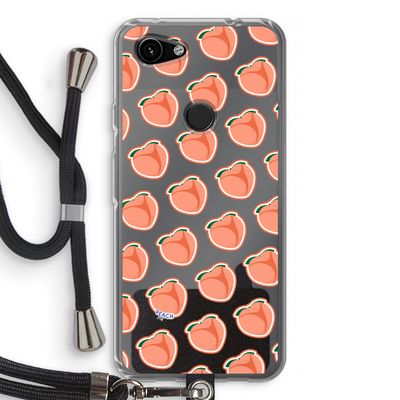 Just peachy: Pixel 3a Transparant Hoesje met koord