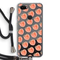 Just peachy: Pixel 3a Transparant Hoesje met koord