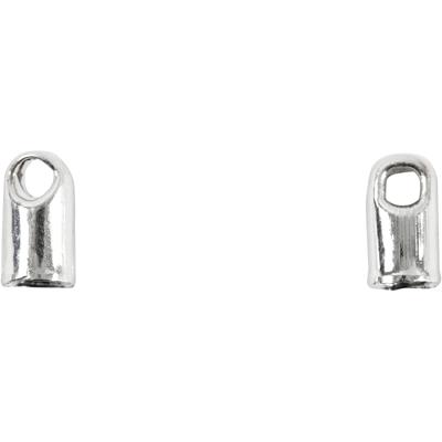 Creativ Company Eindkap, d 3,2 mm, verzilverd, 100 stuk/ 1 doos