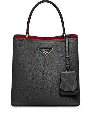 Prada sac cabas Panier en cuir - Noir