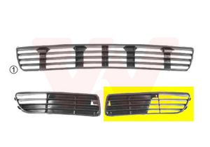 Ventilatiegrille, bumper ** Equipart ** VAN WEZEL, Inbouwplaats: Links voor, u.a. fÃ¼r Audi