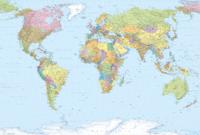Komar Home; Komar Colours Fotobehang World Map - XXL4-038