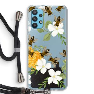No flowers without bees: Samsung Galaxy A32 4G Transparant Hoesje met koord