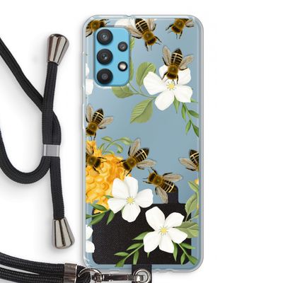 No flowers without bees: Samsung Galaxy A32 4G Transparant Hoesje met koord