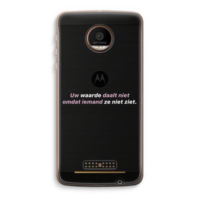 uw waarde daalt niet: Motorola Moto Z Force Transparant Hoesje