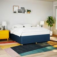 Bedframe zonder matras stof blauw 200x200 cm
