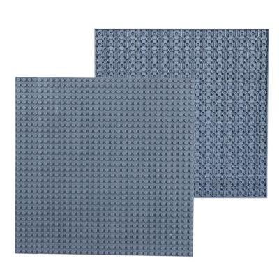 32 * 32 kleine deeltje DIY Building Block bodemplaat 25.5 * 25.5 cm bouwsteen muur accessoires speelgoed voor kinderen (donkergrijs)
