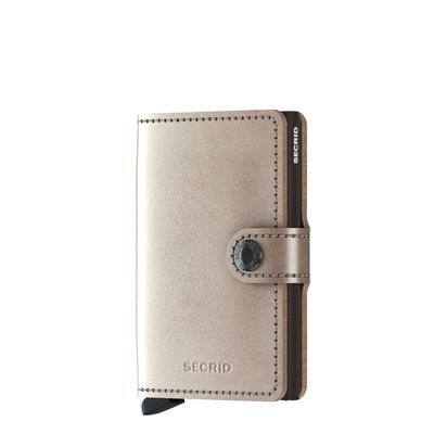 Secrid Miniwallet Portemonnee Metallic champagne & brown Dames portemonnee