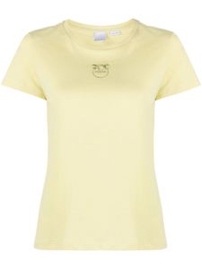 PINKO t-shirt en coton à oiseaux brodés - Jaune