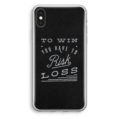 Risk loss: iPhone X Transparant Hoesje