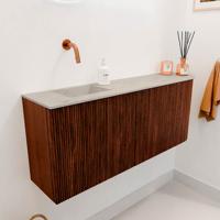 Toiletmeubel Mondiaz Joya Dlux | 101.6 cm | Meubelkleur Ruby | Faye wastafel Opalo Wasbak Links | Zonder kraangat(en)