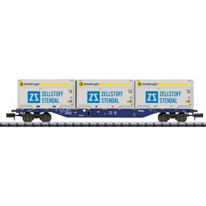 MiniTrix 18420 N containerwagen van de European Rail rent