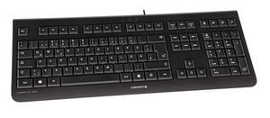 CHERRY KC 1000 Toetsenbord USB AZERTY, Belgisch Zwart Geluidsarme toetsen