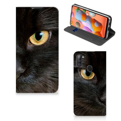 Samsung Galaxy M11 | A11 | Hoesje maken | Zwarte Kat