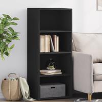 Hoge kast 50x41x124 cm bewerkt hout zwart