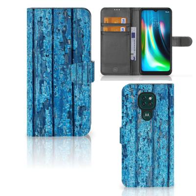 Motorola Moto G9 Play | E7 Plus | Book Style Case | Wood Blue