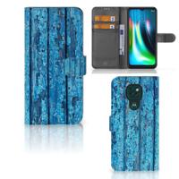 Motorola Moto G9 Play | E7 Plus | Book Style Case | Wood Blue
