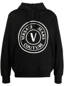 Versace Jeans Couture hoodie en coton à logo imprimé - Noir