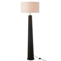 J-line - Vloerlamp Ailanthus Hout Zwart|grijs - 48x48x160cm