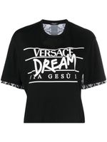 Versace t-shirt Silver Baroque à slogan imprimé - Noir - thumbnail