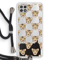 Tijger: Samsung Galaxy A22 4G Transparant Hoesje met koord