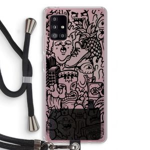 Vexx Black Mixtape: Samsung Galaxy A51 5G Transparant Hoesje met koord