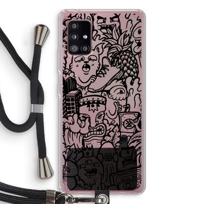 Vexx Black Mixtape: Samsung Galaxy A51 5G Transparant Hoesje met koord