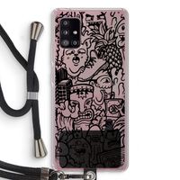 Vexx Black Mixtape: Samsung Galaxy A51 5G Transparant Hoesje met koord