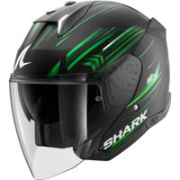 SHARK Skwal i3 Jet Light-Blur, Jethelm of scooter helm, Mat Zwart-Groen-Wit KGW
