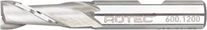 Rotec HSS-E Spiebaanfrees, ongecoat, ø4 - ø4x7x51xø6mm Z=2 / DIN 327-B / kort - 6000400