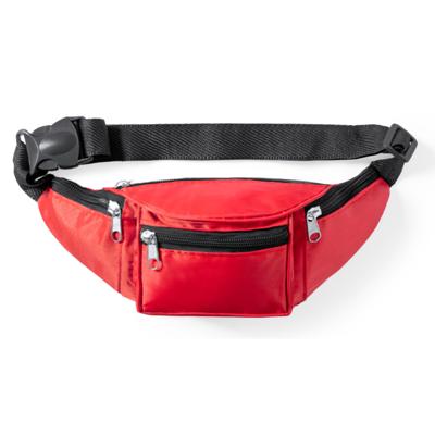Heuptasje - rood - polyester - 29 x 10 x 6 cm - festival - sport - reizen
