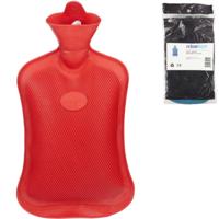 Relaxdays warmwater kruik rood 2 l | 6 stuks