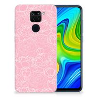 Xiaomi Redmi Note9 TPU Case White Flowers - thumbnail