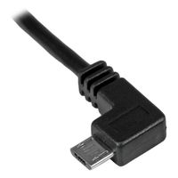 StarTech.com 1 m Micro-USB oplaad en sync kabel M/M Micro-USB haaks naar links 30/24AWG - thumbnail