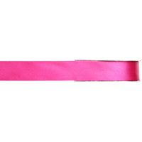 1x Hobby/decoratie fuchsia roze satijnen sierlinten 1 cm/10 mm x 25 meter - thumbnail