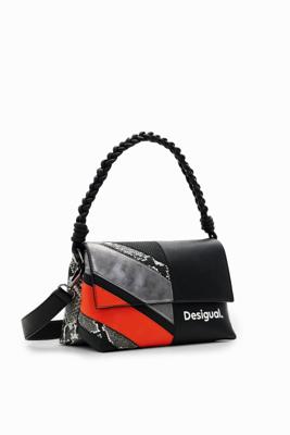 Middelgrote schoudertas met patch - BLACK - U