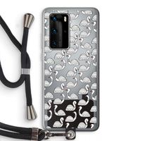 Zwanen: Huawei P40 Pro Transparant Hoesje met koord