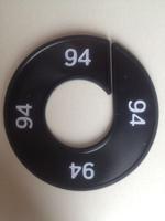 Maatring 9cm zwart/wit 94