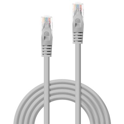 LINDY 48363 RJ45 Netwerkkabel, patchkabel CAT 5e U/UTP 2.00 m Grijs 1 stuk(s)