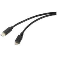 Renkforce USB-kabel USB 2.0 USB-C stekker, USB-micro-B stekker 1.00 m Zwart Rond RF-5719754 - thumbnail