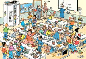 Jan van Haasteren Junior Het Klaslokaal 360 stukjes - Kinderpuzzel
