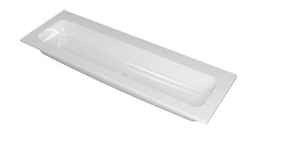 INK Wastafel Faktor polystone centraal zonder kraangat 140 cm x 45 cm x 1,5 cm Glans wit 3407030