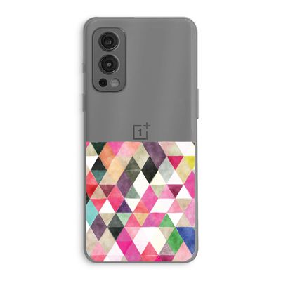 Gekleurde driehoekjes: OnePlus Nord 2 5G Transparant Hoesje
