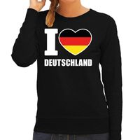 I love Deutschland sweater / trui zwart voor dames - thumbnail