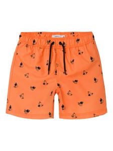 Name It Name It Jongens Zwemshort Kinderen NKMZADDI Surfende Hond Print Oranje