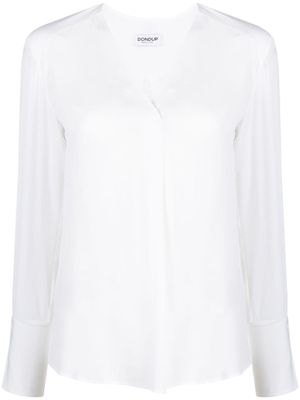 DONDUP blouse à plaque logo - Blanc