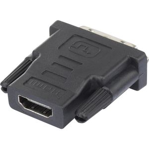 Renkforce RF-4212228 HDMI / DVI Adapter [1x HDMI-bus - 1x DVI-stekker 24+1-polig] Zwart