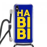 Habibi Blue: iPhone XS Max Transparant Hoesje met koord